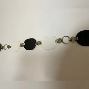 Vintage | Accessories | 6s Vtg Black And White Chain Belt 